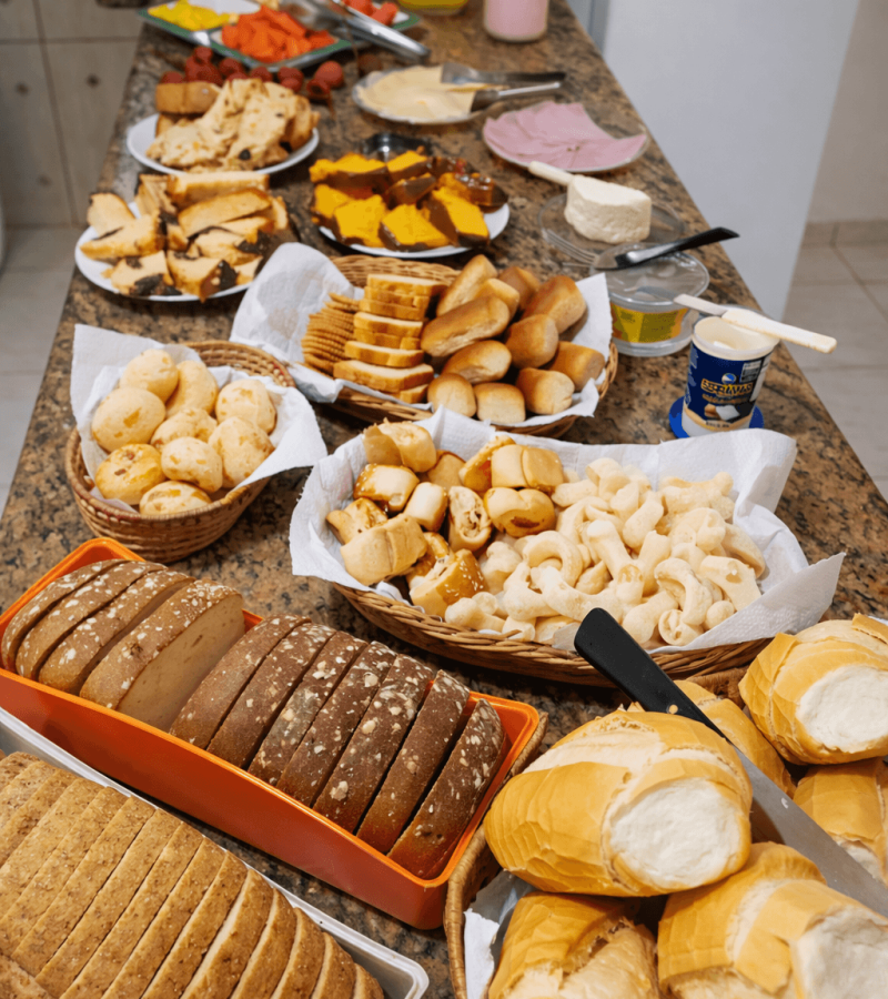 Café da manhã pães